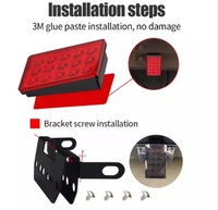 Neue F1-Style 12V 15LED Rote Brems- und Rückleuchten, Auto-Blitzwarnleuchten, Stop-Sicherheitssignallampen für Yueze Auto SUV Motorrad