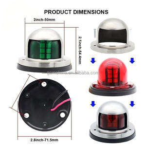 Navigasyon Işığı 12V Su Geçirmez Kırmızı Yeşil LED Deniz Teknesi Ön Duba Lambası Denizcilik Donanımı için - Product Image 4