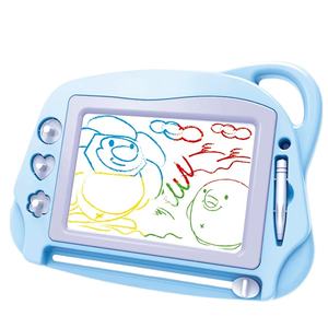 Магнитная доска для рисования для детей, мини-планшет для путешествий, с 3 штампами - Product Image 1