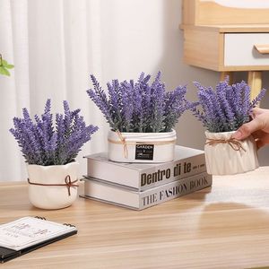 Arreglo de Flores Artificiales de Lavanda con Péptidos Xi, Planta Decorativa de Poliéster para Interiores, Maceta Estilo 2026, Decoración para Mesa de Sala de Estar - Product Image 4