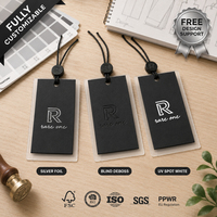 Etiquetas colgantes ecológicas de doble capa con relieve ZX para ropa, zapatos y bolsos con ojal metálico y cuerda de papel