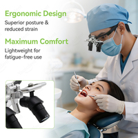 Loupes dentaires prismatiques électriques professionnelles 6X 5X 4X avec lumière LED sans fil, ergonomiques et réglables pour la chirurgie binoculaire