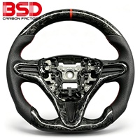 Volant personnalisé pour Honda Civic 8ème génération, peut être forgé en fibre de carbone ou fabriqué en cuir pleine fleur