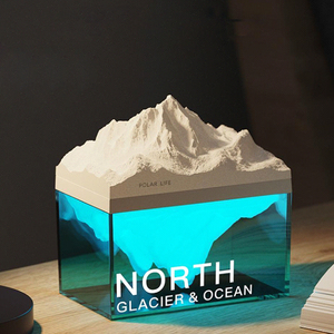 Lampe de chevet pour la décoration d'intérieur Polar Glacier Night Light Aromatherapy Bedside Sleeping Table Lamp with Blue Tooth Speaker - Product Image 2