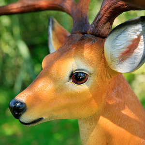 屋外中庭風景スケッチ装飾樹脂ガラス繊維強化プラスチックシミュレーションニホンジカ鹿彫刻の装飾品 - Product Image 6