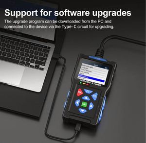 Lecteur de code OBD2 professionnel pour voiture, outil de diagnostic avec double système, écran LCD 12V pour les informations du moteur du véhicule universel, DTC, ECU - Product Image 5