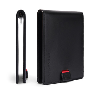 Genuine Leather <b>Wallet</b> Black <b>Men</b> <b>RFID</b> Blocking Multi Card Slot Lightweight Money Clip Everyday Use - Product Image 1