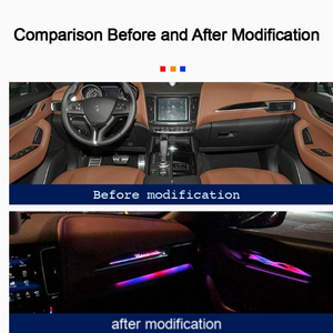 Luz Ambiental para Auto Maserati Ghibli <span class=keywords><strong>Levante</strong></span> Quattroporte 2014-2022, Sistema Acrílico Oculto, 64 Colores, Kit <span class=keywords><strong>de</strong></span> Actualización con Control Original - Product Image 6