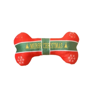 Wholesale Christmas Pet Squeak Toys Pet Chew Toys Merry Christmas Bone Shape Christmas <b>Dog</b> Toys Pet Gifts <b>Presents</b> for Christmas - Product Image 6