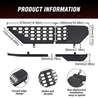 Lot de 4 boîtes de rangement métalliques pour poches de porte avant, inserts latéraux pour Jeep Wrangler JL 2018+