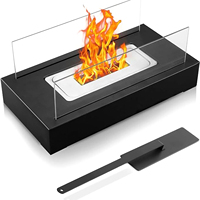 Nouvelle Conception Cheminée de Table Portable à Bioéthanol, Brûleur de Table pour Faire des S'mores, Brasero de Table Intérieur/Extérieur