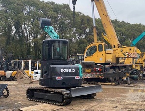 Kobelco-Mini pelle de 5 tonnes Sk55 mini pelle SK55 d'occasion originale avec moteur central, boîte de vitesses, pompe à engrenages PLC - Product Image 2