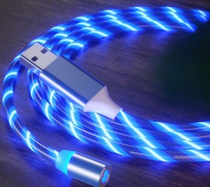 Câble magnétique de chargement LED, en silicone, 2 pièces, 3 en 1m, lumineux, solide, 3a, différentes tailles - Product Image 6