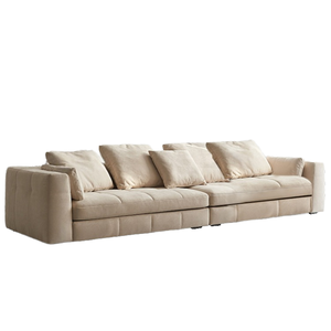 Braser, sofá Seccional de tela crema de estilo italiano moderno, sala de estar de gama alta, diseño recto, tela esmerilada, figura mágica, hoteles - Product Image 4