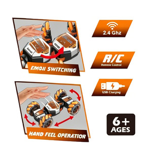 Nouvelle Voiture Télécommandée RC 3-en-1 à Détection de Geste, Transformable avec Visages Émotionnels, Torsion et Dérive 4x4, Jouet pour Enfants, Idéal Cadeau - Product Image 2