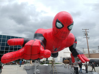 Modèle publicitaire gonflable géant personnalisé de Spider-Man, modèle gonflable de Super Captain America