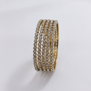 <b>Gold</b> Plated Austrian Stone Fine <b>Bangle</b> <b>Set</b> 10573923 - Product Image 2