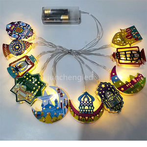 Muslim Lights Moon Star Hanging Pendant Ramadan Decorations Led Curtain Light Home String Light Decorations for EID <strong>Kareen</strong> Party - Product Image 4