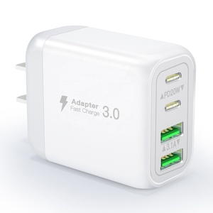 Nhà Máy Bán buôn USB C khối 40W 4 cổng tường cắm nhanh chóng sạc khối PD + QC Multiport <span class=keywords><strong>Power</strong></span> Adapter USB C Sạc Loại C - Product Image 2