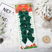 Accessoires de décoration de Noël en velours, grands nœuds décoratifs DIY pour fenêtre et sapin de Noël, accessoires de décoration de fêtes