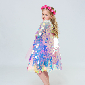 Capa Brillante de Princesa para Niñas, Disfraz de Sirena para Navidad, Halloween, Fiestas, Cosplay - Product Image 6