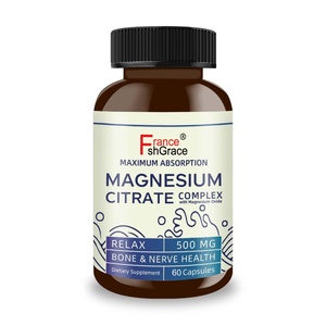 Fabricante de Suplementos de Citrato de Magnesio Certificado por GMP, 500 MG para una Relajación Tranquila, Apoyo a la Salud de los Huesos y los Nervios, Cápsulas de Magnesio - Product Image 1