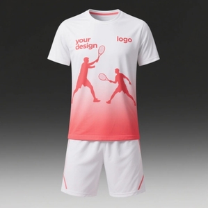 Survêtement d'été décontracté pour hommes T Shirt Shorts Set Tennis Running Jogging Athletic Sports Set Outfits Sweatsuits - Product Image 5