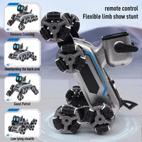 Jouet chien mécanique huit roues télécommandé électrique pour enfants, transfrontalier, avec détection de geste, escalade et transformation, pour cascades