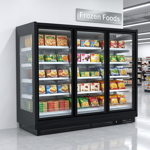 Vitrine Réfrigérée Verticale à Inverter 3 Portes 1000L pour Bœuf, Réfrigérateur Vertical avec Porte Vitrée, Équipement de Présentation de Glaces - Product Image 2