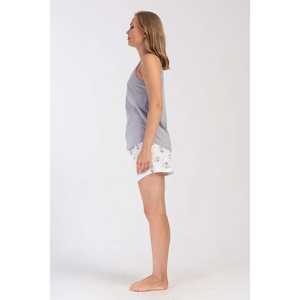 Jupe droite décontractée pour femme en coton et élasthanne, tissée à la machine, avec imprimé décoratif, style club, naturelle - Product Image 2