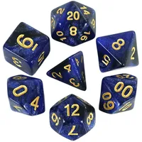 Ensemble de dés Galaxy DND Nebula pour les jeux de rôle Dungeon and Dragons D&D RPG, 7 dés polyédriques