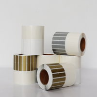 Fábrica en blanco BOPP papel precio etiquetas vinilo imprimible alto brillo PET joyería exhibición rollo etiquetas para anillo pegatina