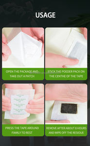 Lot de 10 patchs et coussinets de spa pour les pieds aux herbes, nettoyage en profondeur et détoxification, pour le soulagement du stress - Product Image 2