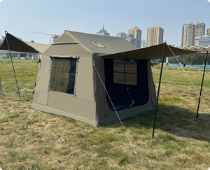 <span class=keywords><strong>Toldo</strong></span> de Lona Impermeable de Doble Capa de Algodón Resistente para Cabaña |   Refugio Portátil para Acampar al Aire Libre para Todas las Estaciones, de Fácil Montaje para Familias - Product Image 2