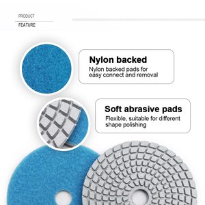 Giá Rẻ Giá cao hiệu quả xử lý 4 inch Sanding Mài Pads ướt kim cương đánh bóng pad cho đá cẩm thạch Granite - Product Image 5