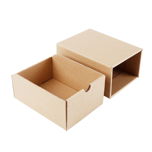Biodegradable Brown Kraft Paper Jewelry <b>Box</b> Personalized Design Eco Friendly Cardboard Sliding Drawer <b>Shipping</b> Packaging <b>Box</b> - Product Image 2