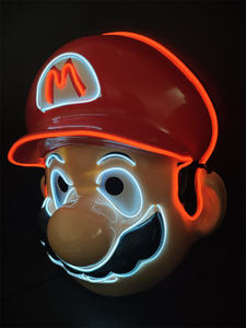 <span class=keywords><strong>Masque</strong></span> en PVC lumineux Super <span class=keywords><strong>Mario</strong></span> pour Halloween, jeu de dessin animé, anime, fête costumée, masques El - Product Image 3
