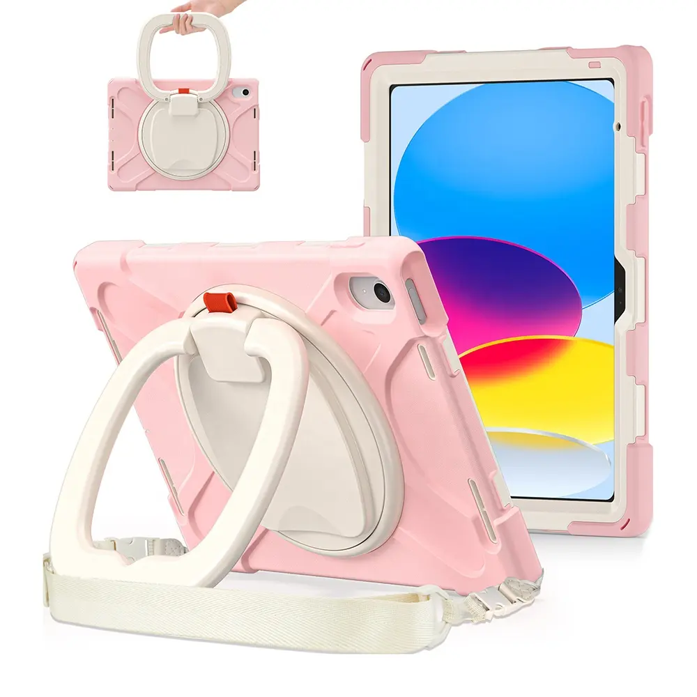 Fundas EVA para tableta Fundas para iPad 10th Generation 10,9 pulgadas Funda completa para tableta 360 Mango giratorio Soporte PC Funda de silicona para niños