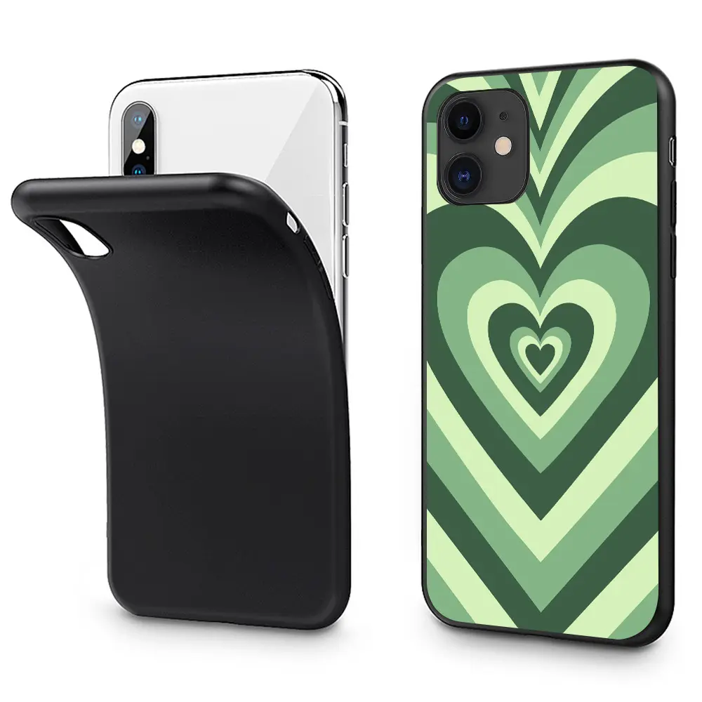 Custom New Print Swirl Heart Cute Love Heart custodia per telefono di san valentino per iPhone 11 12 13 Pro Max X XS XR 7 8 plus
