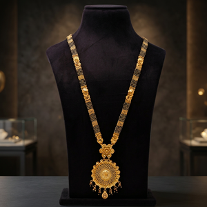 Wholesale Fashion 24K Gold Plated Jewelry Long Pendant Mangalsutra Traditional Indian Wedding Jewelry Brass Gold Filled Jewelry - Product Image 1