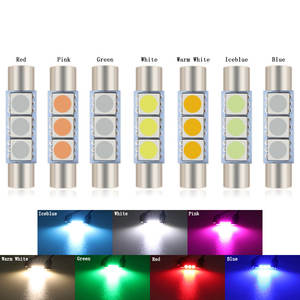Festoon T6 <span class=keywords><strong>28mm</strong></span> 31mm <span class=keywords><strong>C5W</strong></span> 3SMD 5050 LED voiture Auto intérieur dôme vanité miroir pare-soleil lumières ampoule Auto lampe DC12V - Product Image 5