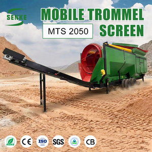 Équipement de criblage du sol à moteur diesel portable, crible à tambour, tamis à compost pour le tamisage du sol ou du compost, machine à tamisage à rouleaux de sable - Product Image 5