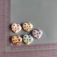 Cabochons en résine 21 mm, motif mini-biscuit aux pépites de chocolat Kawaii, à dos plat, breloques pour slime et accessoires pour loisirs créatifs DIY
