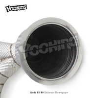 Tuyau de descente d'échappement en acier inoxydable AUTO pour Audi S4 S5 B9 3.0T 2019-2023 tuyau d'échappement Catalyst Catted Downpipe