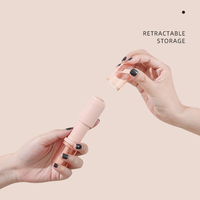 Ensemble de 4 pinceaux de maquillage miniatures roses en poils synthétiques avec gloss à lèvres et mascara, kit cosmétique complet portable tout-en-un