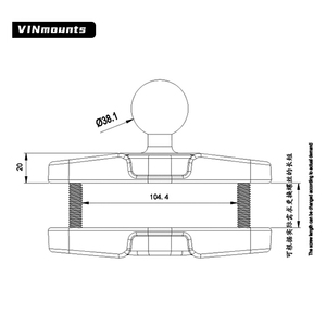 VINmounts Square Post <b>Clamp</b> Base for Posts up to 103mm Wide - C Size for Forklift VIN-CD-CCB02-1.5 - Product Image 2
