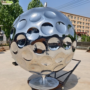 YOUFINE - Escultura Moderna <span class=keywords><strong>de</strong></span> Pelota <span class=keywords><strong>de</strong></span> Golf <span class=keywords><strong>de</strong></span> Acero Inoxidable para Decoración <span class=keywords><strong>de</strong></span> Campos <span class=keywords><strong>de</strong></span> Golf al Aire Libre - Product Image 3