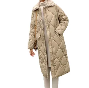 Winter New Loose Large Fat Coat Thickened and Extended Down Coat Village Color Fur Collar Coat