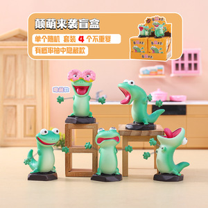 Nine O'Clock Cat Frog Blind Box Toy Figure Cute Desk Ornament Collectible Gift for Office Car Decoration - Product Image 1