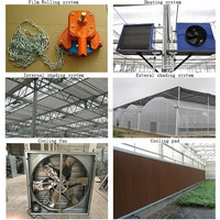 Serres agricoles multi-spans SINO AGRI pour la culture des fleurs avec système d'ombrage automatique et d'hydroponie occultante
